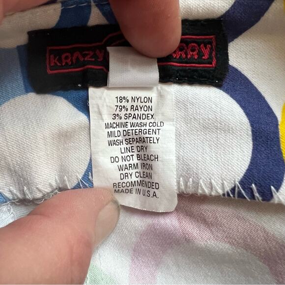 Krazy Larry Pull-On Rainbow Circle Golf Performance Active Shorts Size 6 - Picture 10 of 11